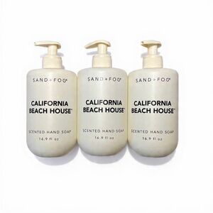 NEW Sand + Fog 3x California Beach House Liquid Hand Soap w/ Pump - 16.9 oz each